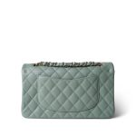 22C Dark Green Caviar Quilted Classic Flap Medium Light Gold Hardware - Image 6