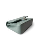 22C Dark Green Caviar Quilted Classic Flap Medium Light Gold Hardware - Image 3