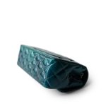 23P Multi Tone Green Patent Quilted Mini Rectangular Flap Light Gold Hardware - Image 8