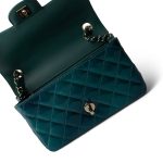 23P Multi Tone Green Patent Quilted Mini Rectangular Flap Light Gold Hardware - Image 11
