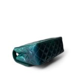 23P Multi Tone Green Patent Quilted Mini Rectangular Flap Light Gold Hardware - Image 9