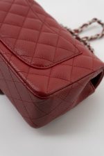 17B Mini Rectangular Red Caviar Quilted Flap Silver Hardware’s - Image 2