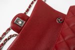 17B Mini Rectangular Red Caviar Quilted Flap Silver Hardware’s - Image 3