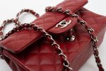 17B Mini Rectangular Red Caviar Quilted Flap Silver Hardware’s - Image 5