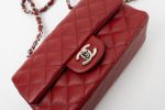 17B Mini Rectangular Red Caviar Quilted Flap Silver Hardware’s - Image 11