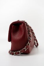 17B Mini Rectangular Red Caviar Quilted Flap Silver Hardware’s - Image 12