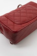 17B Mini Rectangular Red Caviar Quilted Flap Silver Hardware’s - Image 14