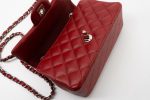 17B Mini Rectangular Red Caviar Quilted Flap Silver Hardware’s - Image 17
