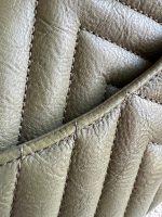 17C Khaki Green Chevron Calfskin Mini Rectangular Flap Brushed GHW - Image 7