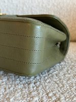 17C Khaki Green Chevron Calfskin Mini Rectangular Flap Brushed GHW - Image 14
