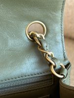 17C Khaki Green Chevron Calfskin Mini Rectangular Flap Brushed GHW - Image 16