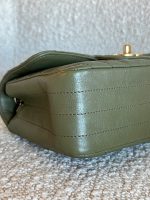 17C Khaki Green Chevron Calfskin Mini Rectangular Flap Brushed GHW - Image 20