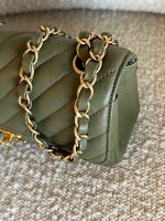 17C Khaki Green Chevron Calfskin Mini Rectangular Flap Brushed GHW - Image 13