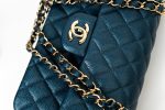 18S Dark Blue Small Caviar Quilted Classic Double Flap Light Gold Hardware - Image 22