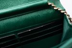 18S Emerald Green Caviar Quilted Wallet on Chain (WOC) - Image 2