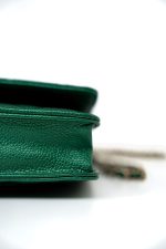 18S Emerald Green Caviar Quilted Wallet on Chain (WOC) - Image 19