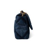 Denim Quilted 19 Flap Small Antique Gold Hardware - Image 10