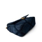 Denim Quilted 19 Flap Small Antique Gold Hardware - Image 8