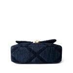 Denim Quilted 19 Flap Small Antique Gold Hardware - Image 9