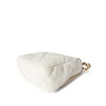 White Lambskin Quilted 19 Flap Small Mixed Hardware - Image 13