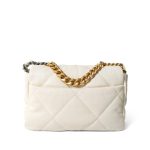White Lambskin Quilted 19 Flap Small Mixed Hardware - Image 7