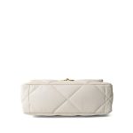 White Lambskin Quilted 19 Flap Small Mixed Hardware - Image 8