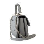 19B Grey Lambskin Quilted Trendy CC Light Gold Hardware - Image 5