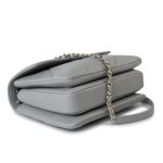 19B Grey Lambskin Quilted Trendy CC Light Gold Hardware - Image 7