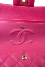 19C Pink Caviar Quilted Classic Flap Medium LGHW - Image 2