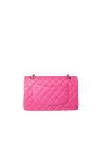 19C Pink Caviar Quilted Classic Flap Medium LGHW - Image 6