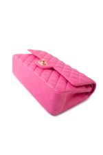 19C Pink Caviar Quilted Classic Flap Medium LGHW - Image 7