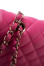 19C Pink Caviar Quilted Classic Flap Medium LGHW - Image 8
