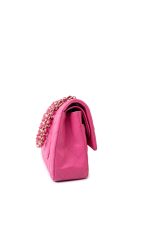 19C Pink Caviar Quilted Classic Flap Medium LGHW - Image 11