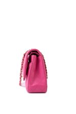 19C Pink Caviar Quilted Classic Flap Medium LGHW - Image 12