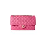 19C Pink Caviar Quilted Classic Flap Medium - Image 2