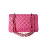 19C Pink Caviar Quilted Classic Flap Medium - Image 4