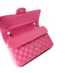 19C Pink Caviar Quilted Classic Flap Medium - Image 12
