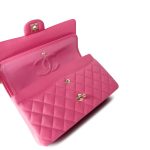 19C Pink Caviar Quilted Classic Flap Medium - Image 14