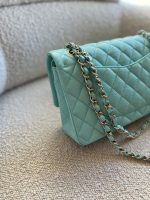 19C Tiffany Blue Caviar Quilted Classic Flap Medium LGHW - Image 5