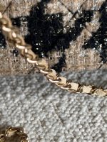 19K Beige and Black Houndstooth Tweed WOC - Image 5