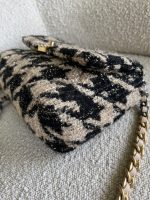 19K Houndstooth 19 Flap Beige/Black Small MHW - Image 9