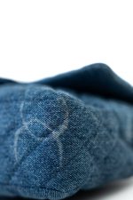 20B Denim Quilted Single Flap Medium Silver Hardware - Image 13