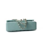 20C Tiffany Blue Caviar Quilted Classic Flap Medium Light Gold Hardware - Image 10