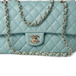 20C Tiffany Blue Caviar Quilted Classic Flap Medium Light Gold Hardware - Image 18
