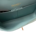 20C Tiffany Blue Caviar Quilted Classic Flap Medium Light Gold Hardware - Image 19
