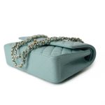 20C Tiffany Blue Caviar Quilted Classic Flap Medium Light Gold Hardware - Image 20