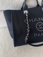 20S Black Large Deauville Shopping Bag Silver Hardware - Image 2
