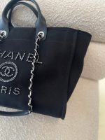 20S Black Large Deauville Shopping Bag Silver Hardware - Image 3