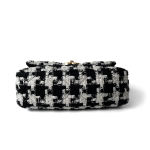 20S Black / White Ribbon Tweed 19 Flap Mixed Hardware Small - Image 12