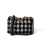20S Black / White Ribbon Tweed 19 Flap Mixed Hardware Small - Image 11